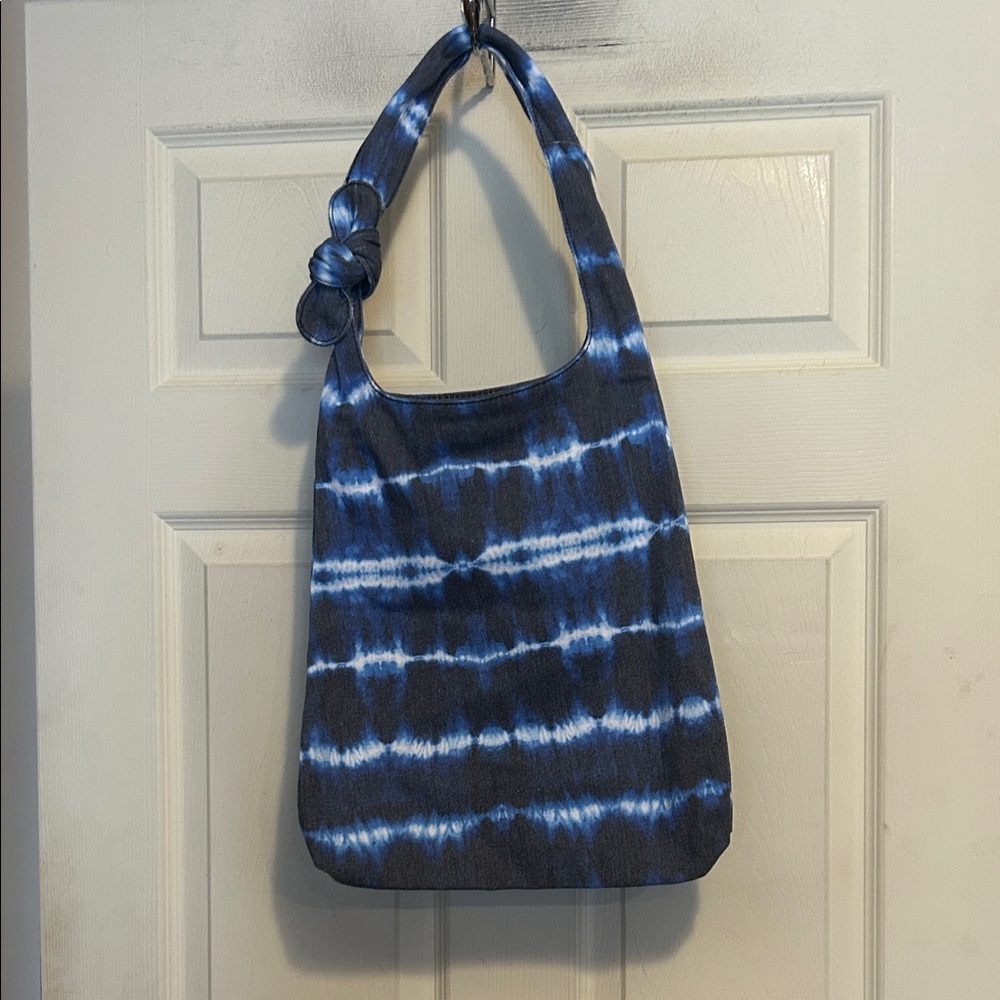 Gap Blue and White Striped Tie Dye Bag